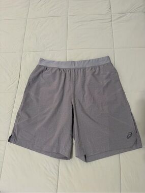Asics Men's Light Gray Performance Mesh Shorts